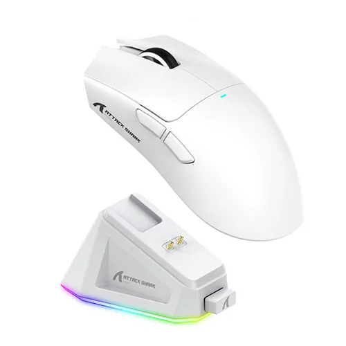 Attack Shark X11 Lightweight White Wireless Gaming Mouse — Bakı