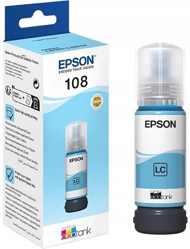 Epson 108 EcoTank Light Cyan ink bottle (C13T09C54A) — Bakı