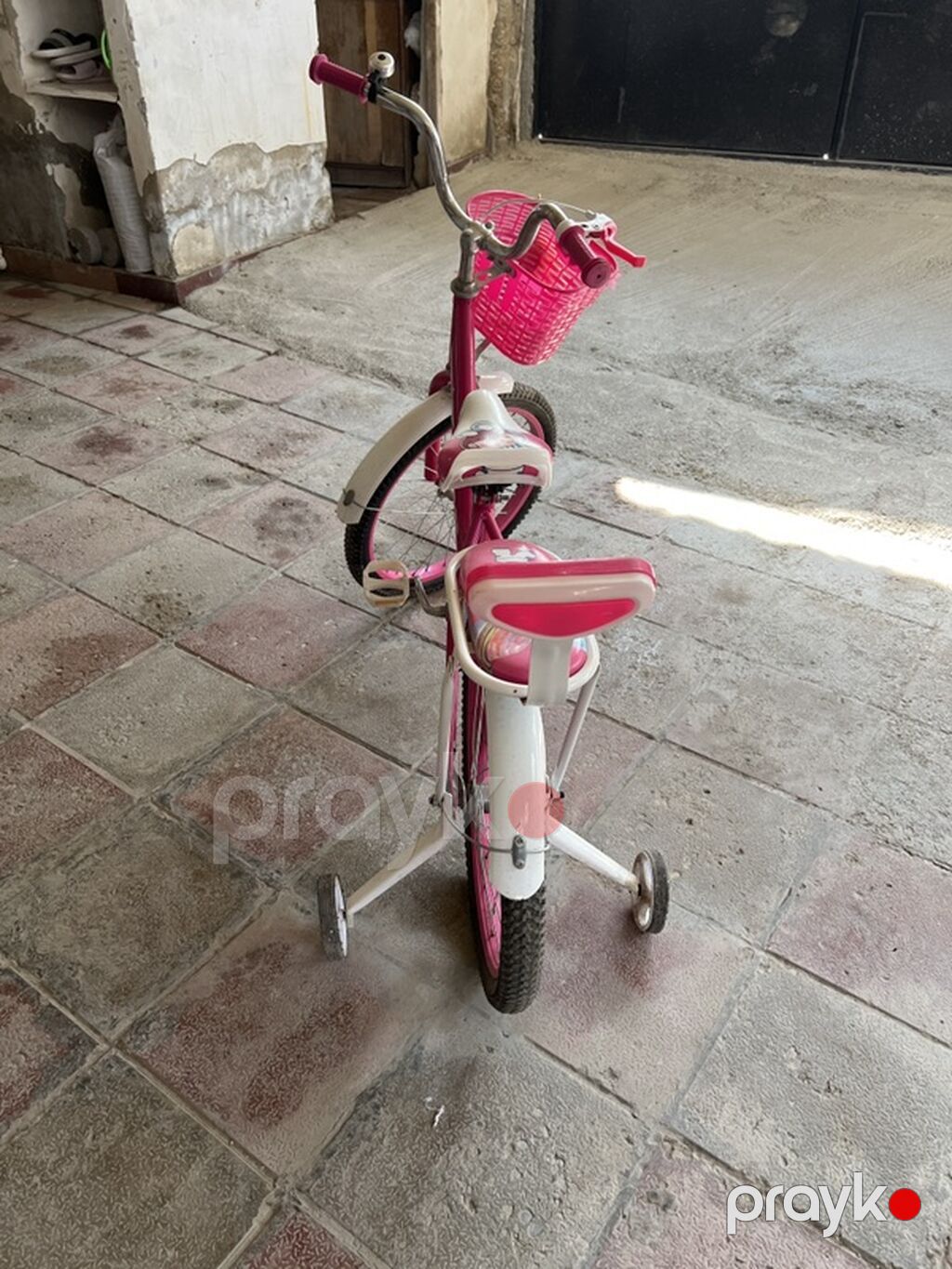 Prablemi yoxdu Uşaq velosipedi – qızlar üçün, çəhrayı/ağ rəngli — Uşaq velosipedləri, Bakı (3)