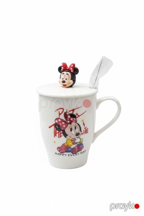 Fincan Minnie Mouse, keramika, ağ, 325 ml — Bakı