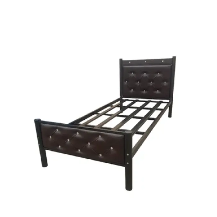 Birnəfərlik Çarpayı EFM-0166 – Qara/Bej (200x90x25 sm) — Bakı