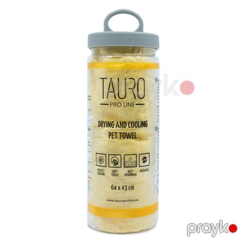 Heyvanları qurutmaq və sərinlətmək üçün dəsmal Tauro Pro Line, 1 əd, sarı, 64x43 sm — Bakı