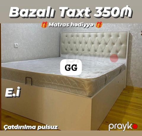 Bazalı taxt – 350₼ - Hədiyyə: matras daxil - Çatdırılma pulsuz — Bakı