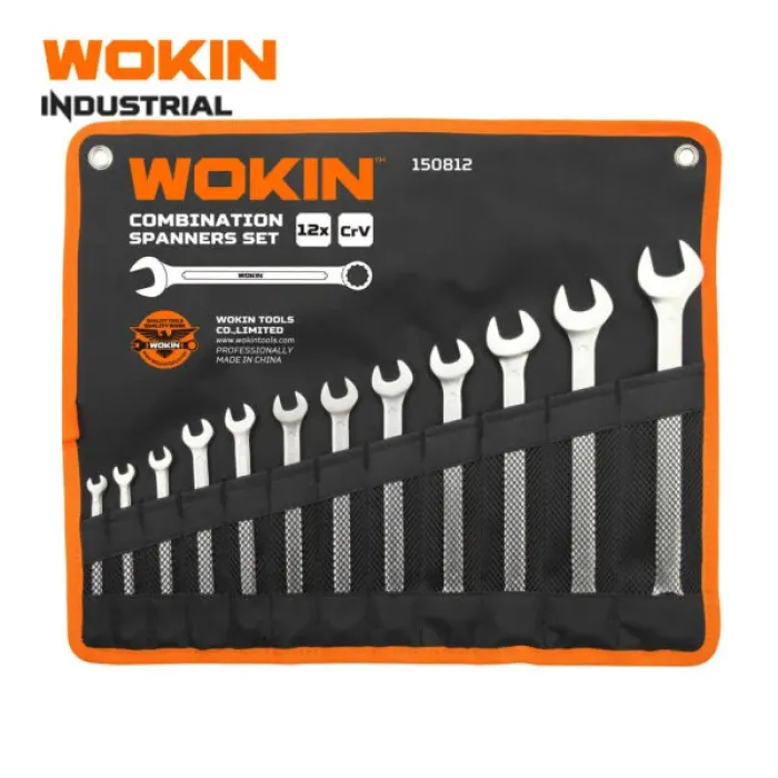 Wokın Kombinə Açar Dəsti 12 Parça (6–22 mm) – CrV, Xrom Örtük