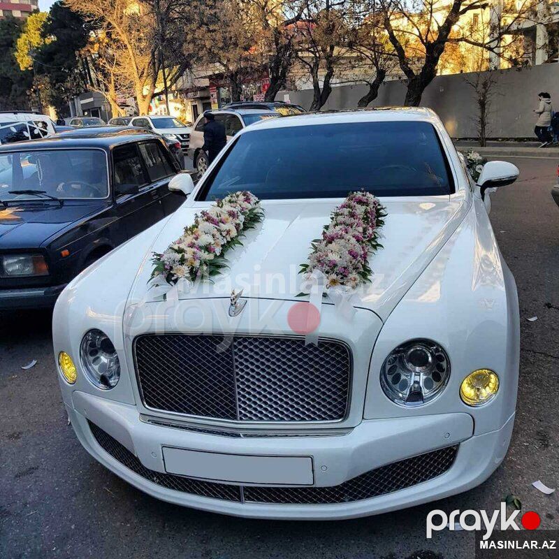 Bentley mulsanne white, 2021 il — Minik avtomobili icarəsi, Bakı (6)