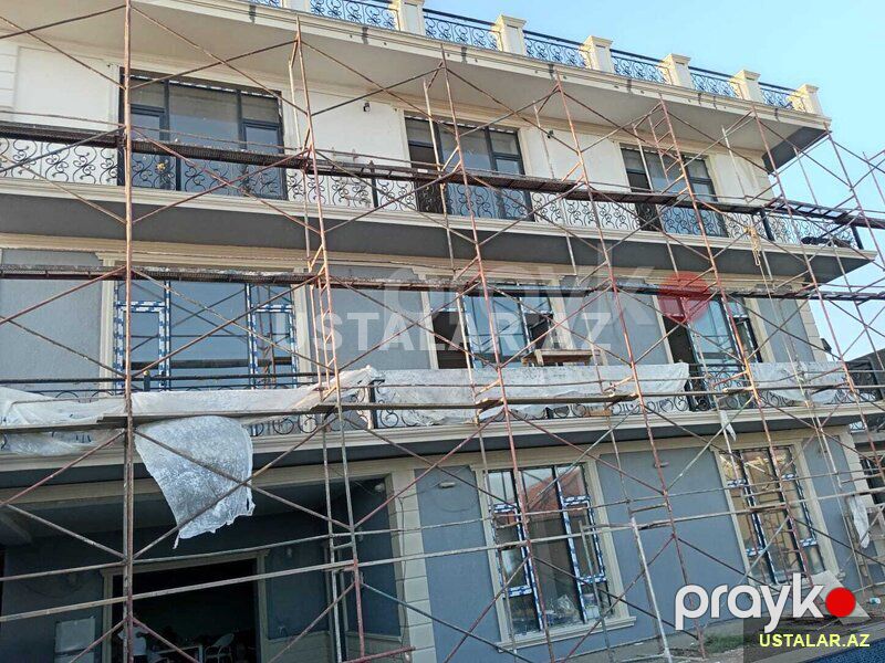 Fasad Tarsofka Silikonlu Boya İsleri — Təmir xidmətləri, Bakı (4)