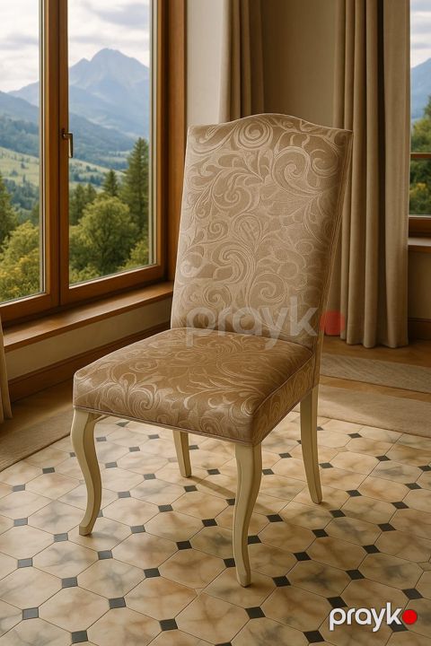 Stul üçün üzlük Prestige Cotton, naxışlı, vilur, dartınan, böyük ölçü - UC-HİK-317 — Bakı