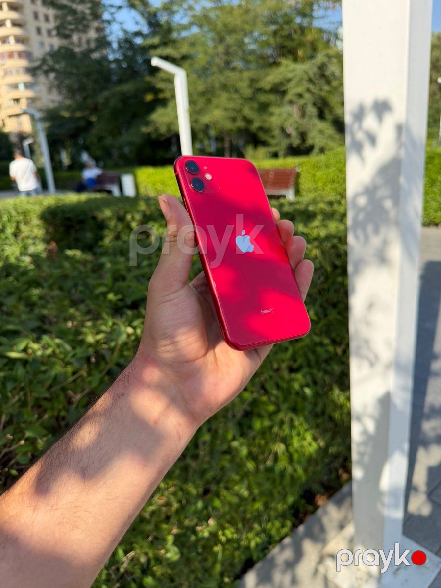 Apple iPhone 11 Red 64GB/4GB — Smartfonlar, Bakı (5)