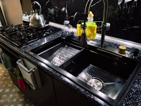 Mətbəx üçün dəst: qaz plitəsi və çoxfunksiyalı paslanmayan polad — Bakı