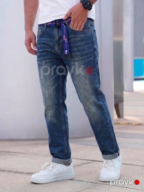 Baggy cins, Göy, Pambıq, ölçü 29 — Bakı