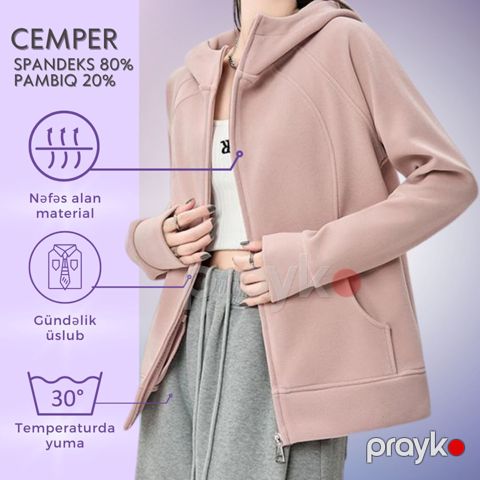 Qadınlar üçün cemper EB 943, spandeks/pambıq, çəhrayı, ölçü L — Bakı