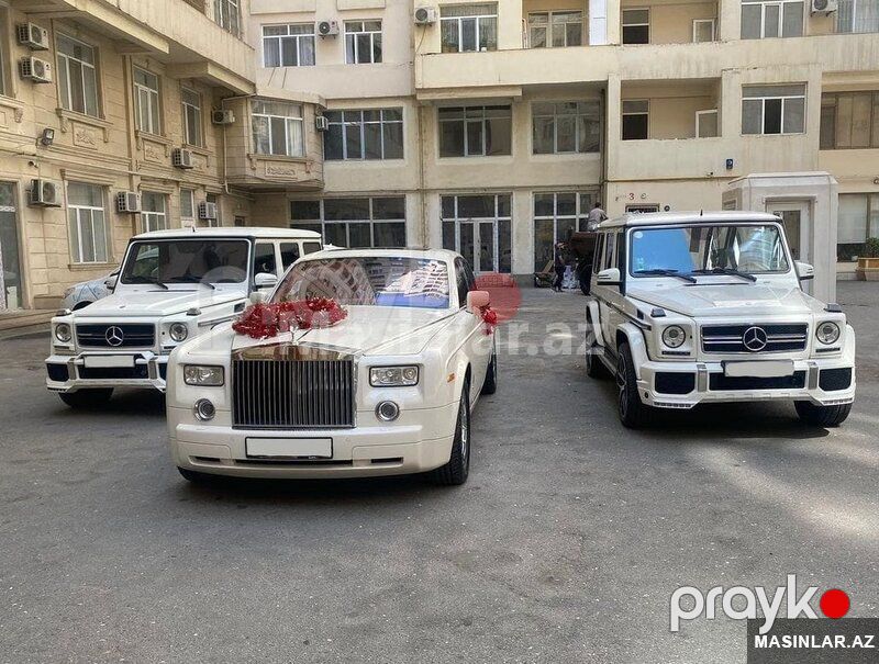 Rolls Royce Rolls Royce Phantom bey gəlin toy maşıni — Minik avtomobili icarəsi, Bakı (3)