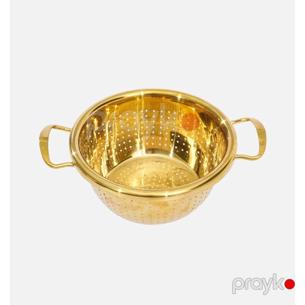 Süzgəc paslanmayan polad, qalın, qızılı, 30 sm - prmt_1030 — Mallar, Bakı (2)