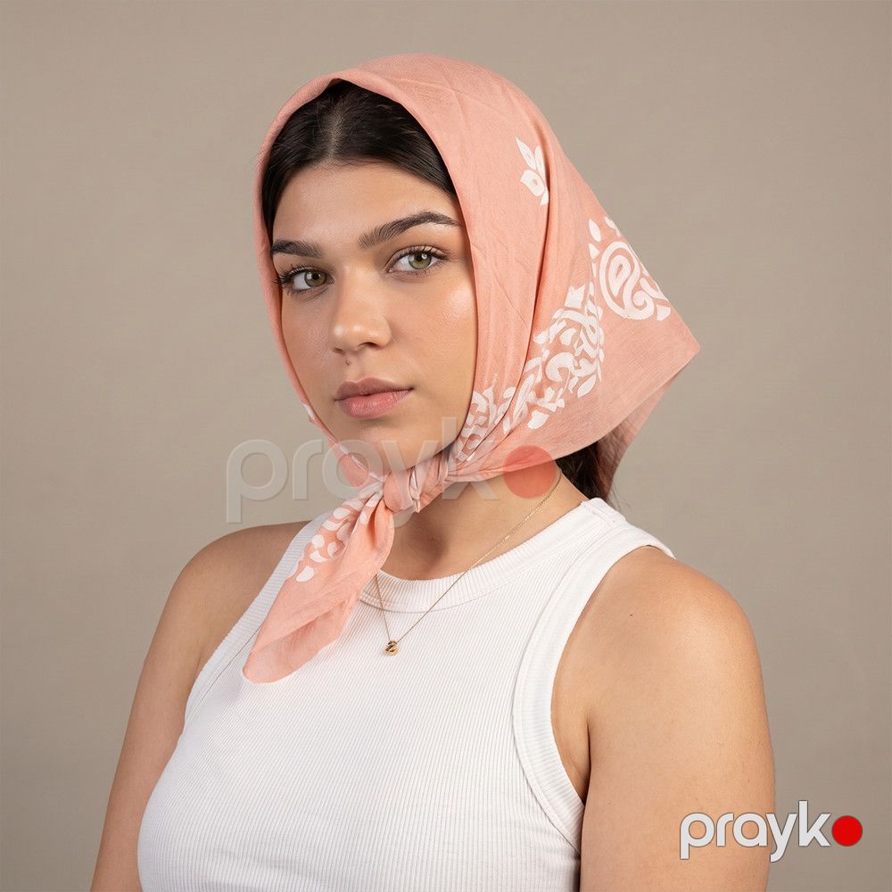 Kəlağayı Süsən S1691, ipək, çəhrayı, 75x75 sm — Mallar, Bakı (2)