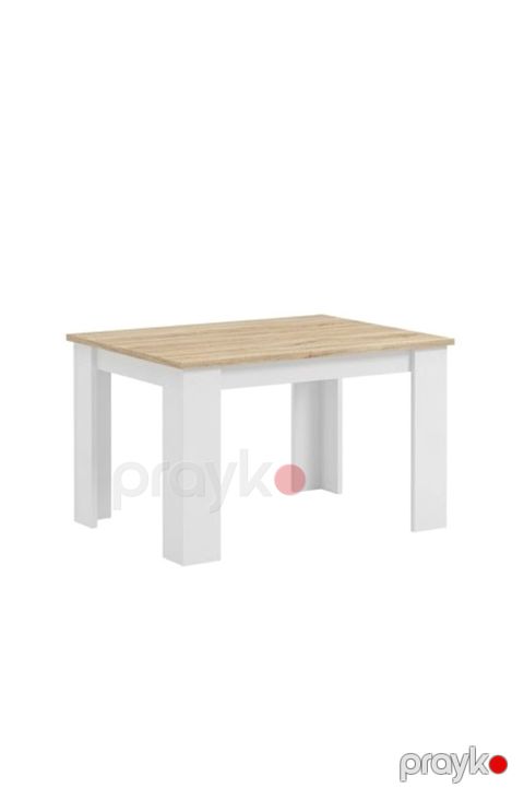 Masa 4191, ağ/sonoma, laminat, 140x75x75 sm — Bakı