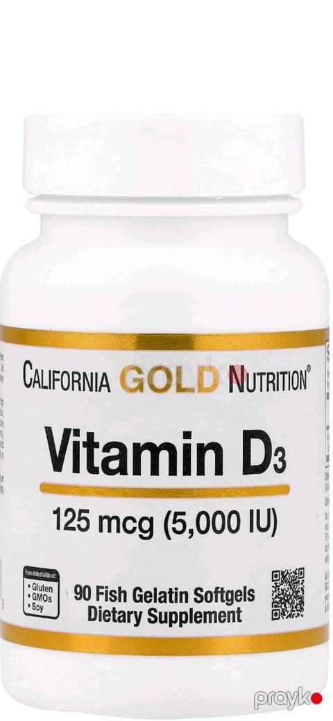 Məhsul: California Gold Nutrition – Vitamin D3 Dozaj: 125 mcg (5,000 — Bakı