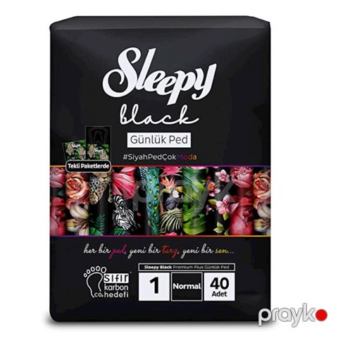 Gündəlik gigiyenik bezlər Sleepy Natural Black, 40 əd — Bakı