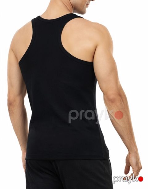 Mayka kişilər üçün Adonis, qara, pambıq/elastan, ölçü 2XL — Bakı