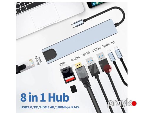 TypeC 4K Hub 8in1 — Bakı