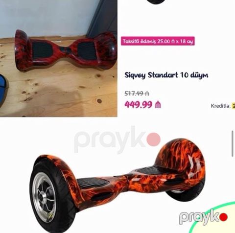 Siqvey Standart 10 düym özünü tarazlayan skuter (hoverboard) - Təkər — Bakı