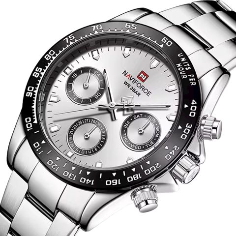 Qol saatı kişilər üçün Naviforce NF9193 Silver/Black/White — Bakı