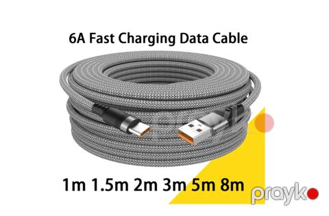 USB to Typec kabel 5A 2/5/8metr — Bakı