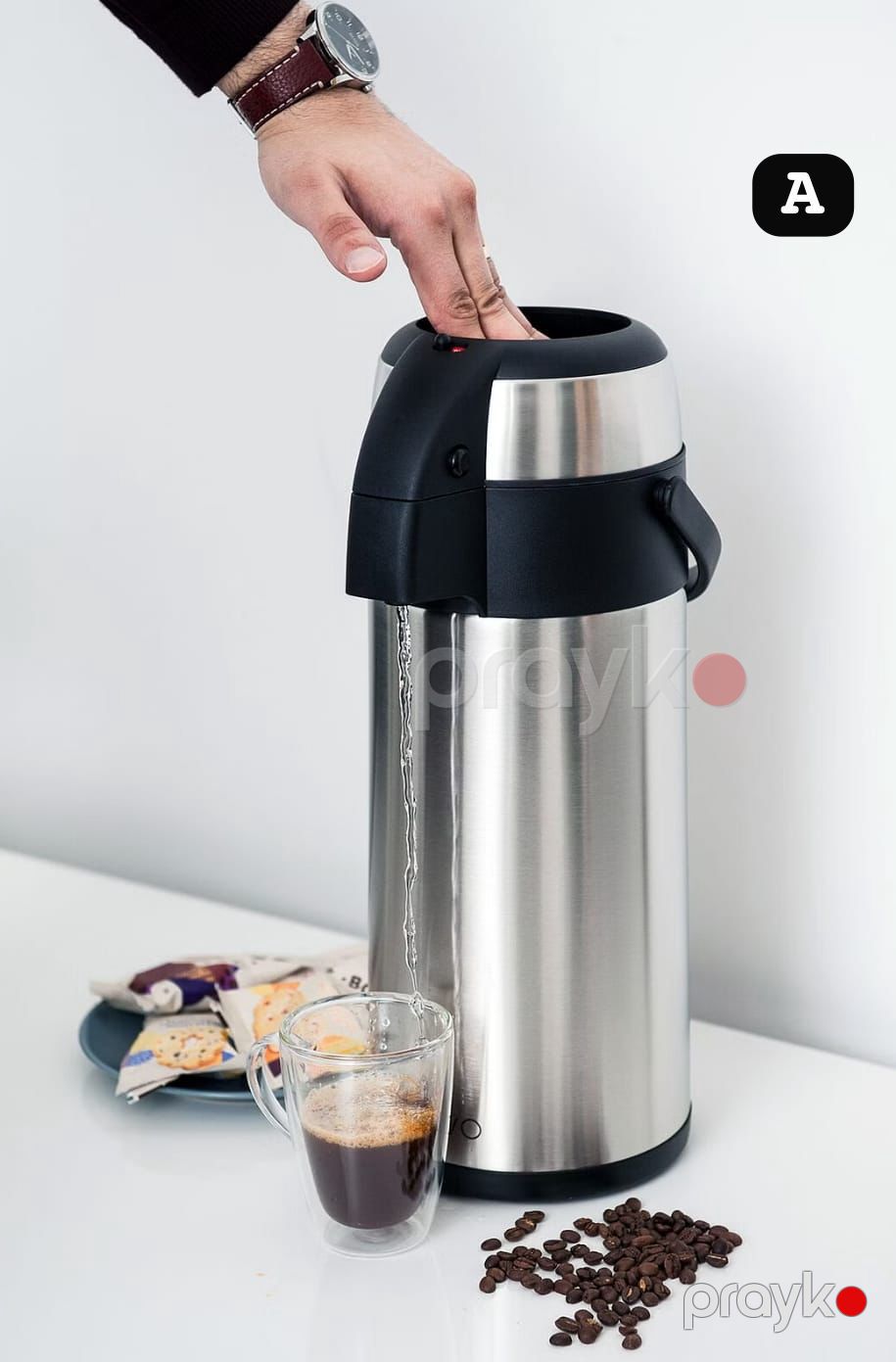 Termos Daydays, 2500 ml, paslanmayan polad, gümüşü — Mallar, Bakı (2)