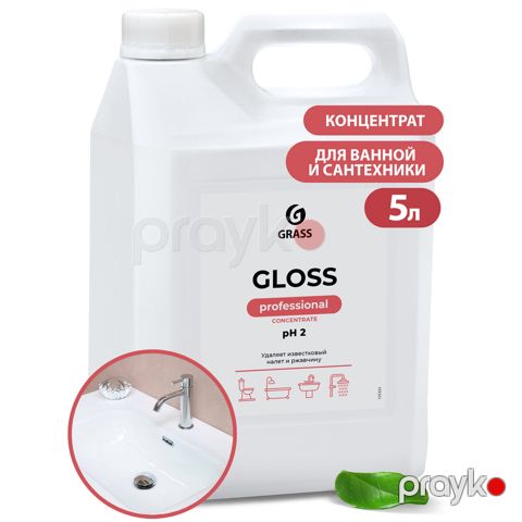 Hamam və duş üçün təmizləyici vasitə Grass Gloss Concentrate, Gel, Hamam üçün, Kafel üçün, Maye, 5.500 l — Bakı