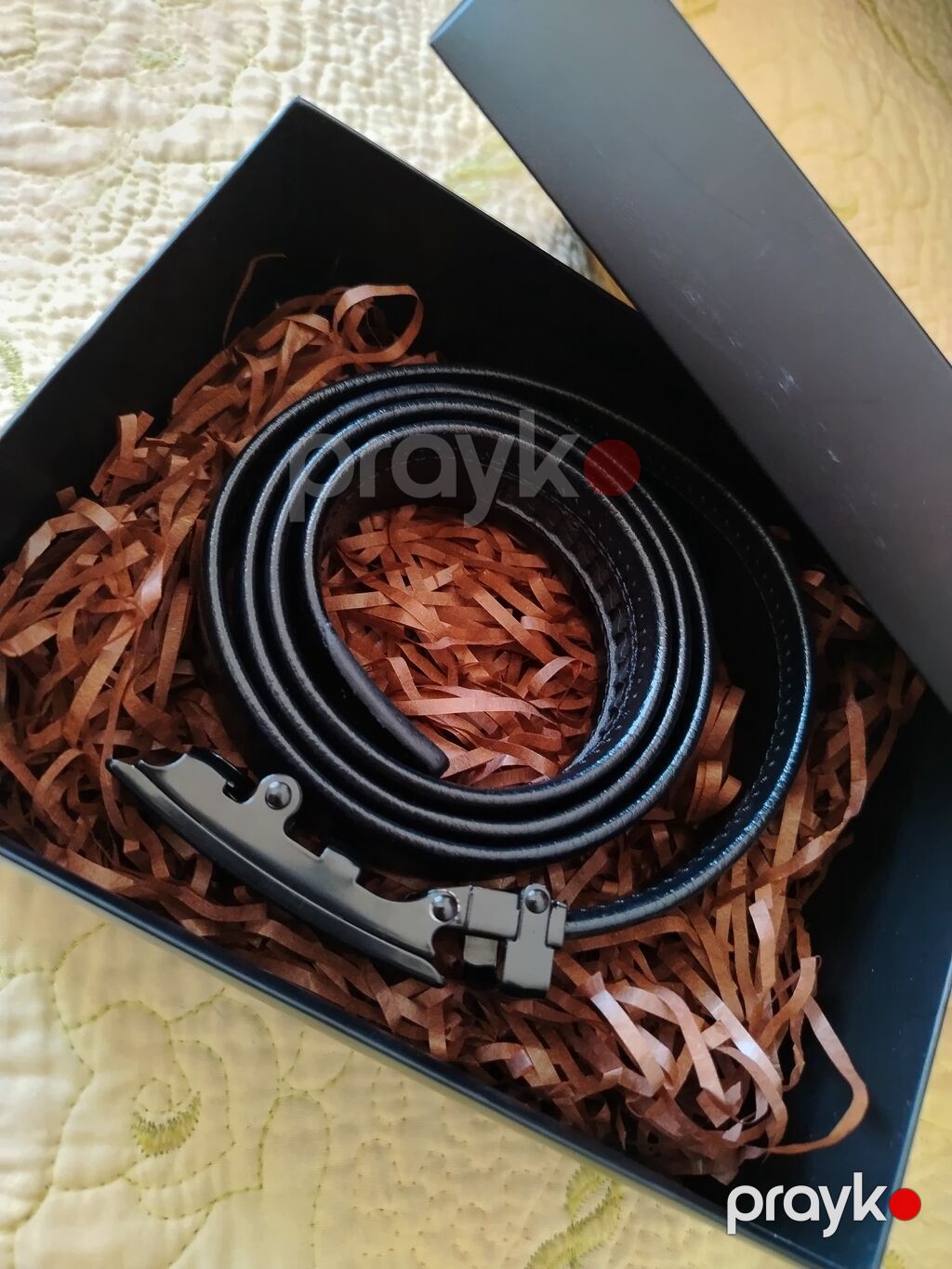 Kişi kəməri – avtomatik toka ilə - Material: qara rəngli dəri (hamar — Kəmər, Masazır (3)