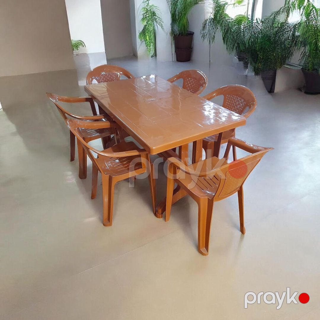 Bağ üçün mebel dəsti 49888673, plastik, narıncı, 6 nəfərlik — Mallar, Bakı (2)