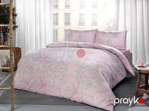 Yataq dəsti Taç Ranforce Mirabel Pembe, yorğan üzü 160x220 sm, mələfə 180x260 sm, yastıq üzü 50x70 sm, birnəfərlik, pambıq, çəhrayı - 8696048106020 — Bakı