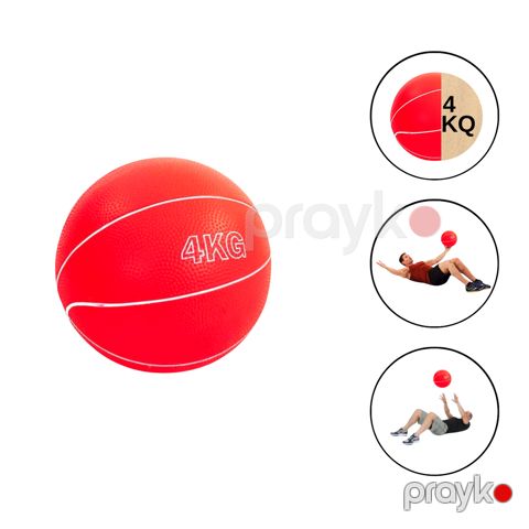 Tibbi top Gymnic 1784/4, yumşaq, qırmızı, 4 kq — Bakı