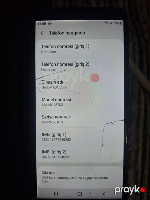 Samsung Galaxy A01 Core, rəng - Mavi, İki sim kartlı — Bakı