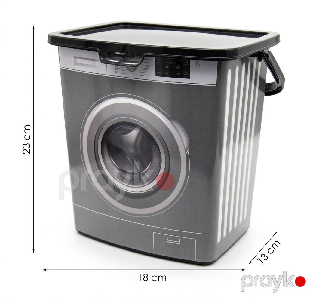 Yuyucu toz üçün saxlama qutusu NP17, plastik, boz, 6 l — Mallar, Bakı (2)