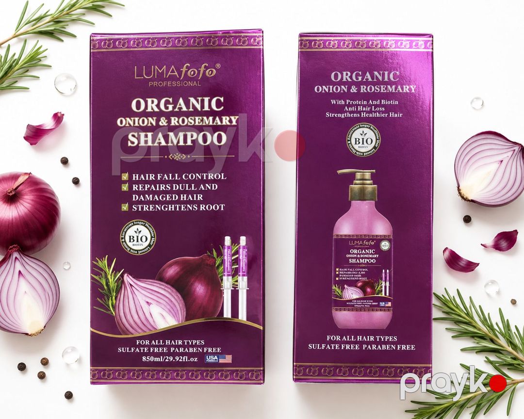 Saçlar üçün şampun Organic Onion & Rosemary, bərpaedici, 850 ml — Mallar, Bakı (2)