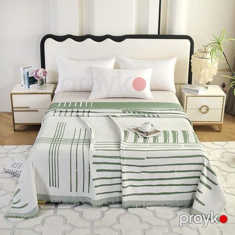 Örtük Annaberry 325, 230x240 sm, ikinəfərlik, ağ/yaşıl — Bakı