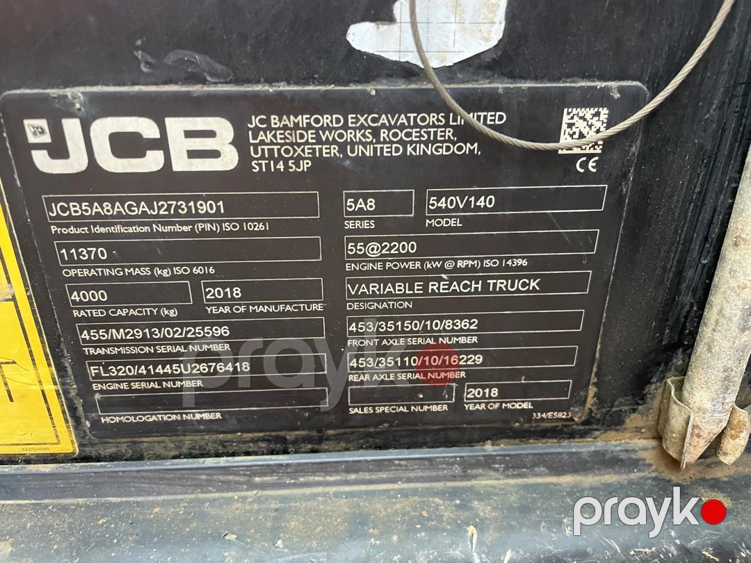 Teleskopik yükləyici JCB 540-140 2018, 2018 il — İnşaat texnikası, Bakı (8)