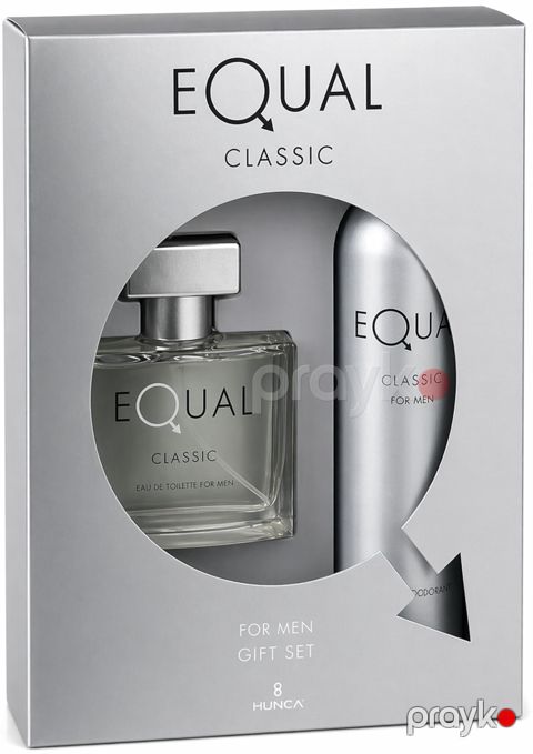 Equal Classic kişilər üçün ətir dəsti (Tualet suyu 75 ml + Dezodorant 150 ml) — Bakı