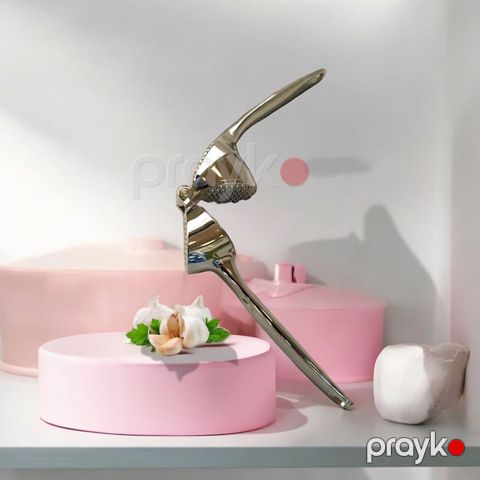 Sarımsaq sıxan BTC-177, paslanmayan polad, gümüşü, 17 sm — Bakı