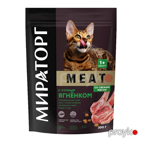 Quru yem Winner Meat qoyun əti ilə, 1 yaşdan yuxarı yetkin pişiklər üçün, 300 q — Bakı