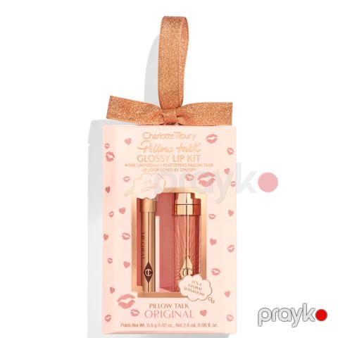 Dekorativ kosmetika dəsti Charlotte Tilbury Pillow Talk Mini Glossy Lips Duo Original — Bakı