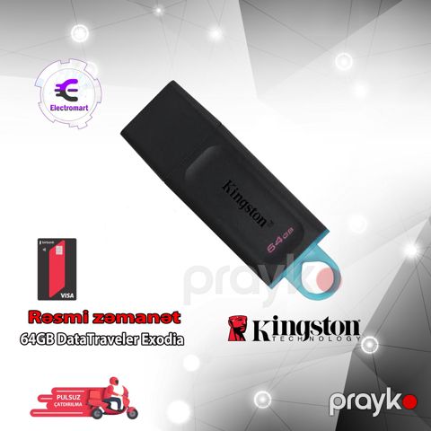 Flaş kart Kingston 64GB DataTraveler Exodia — Bakı