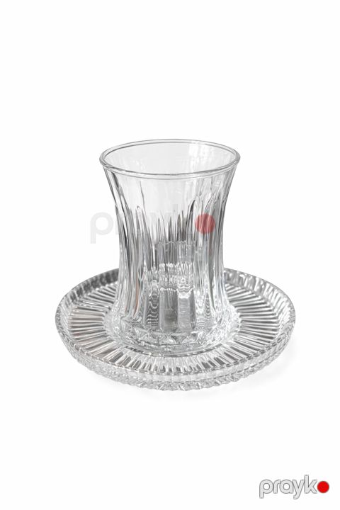 Armudu stəkan dəsti, şüşə, şəffaf, 100 ml, 6 əd — Bakı