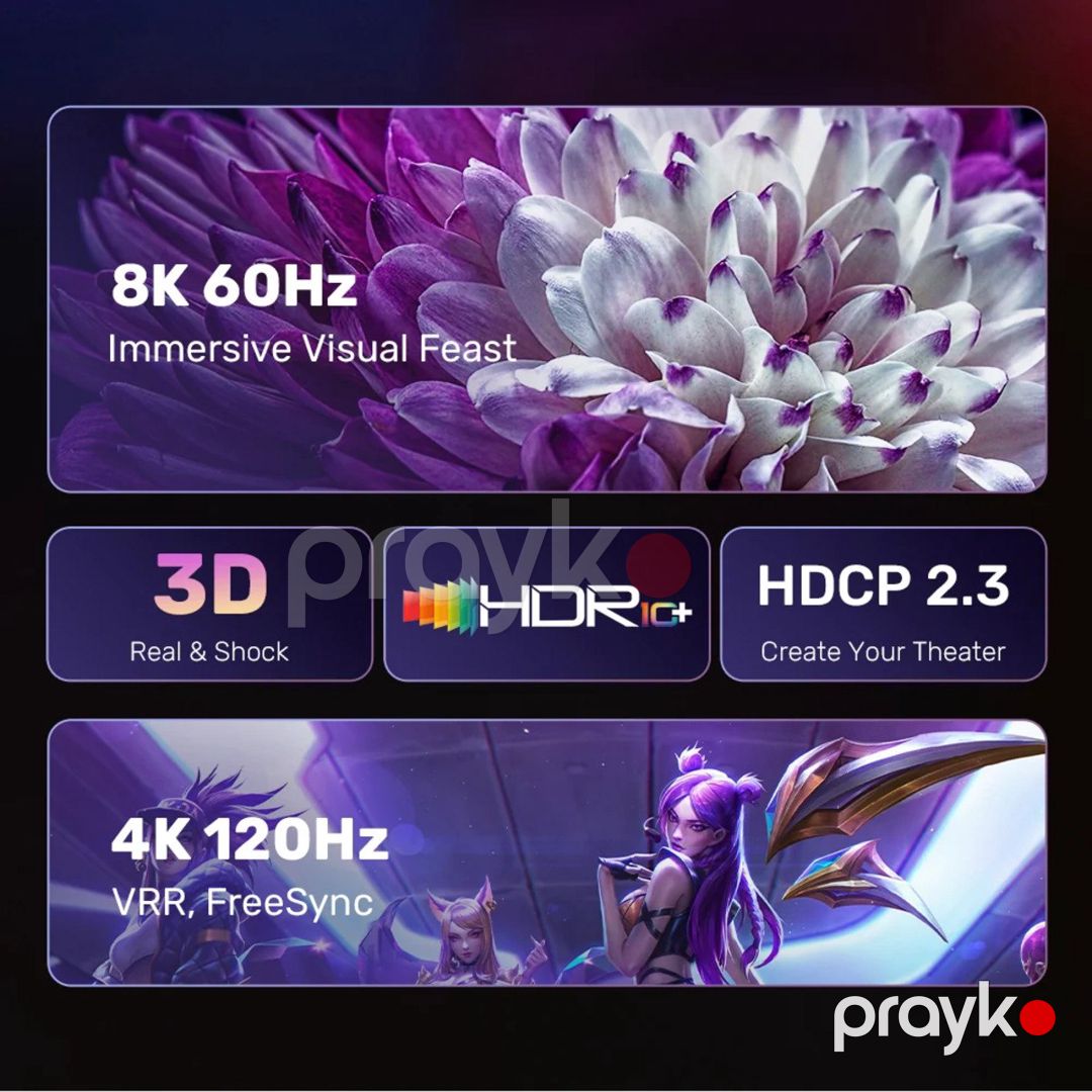 Unitek - DisplayPort 1.4 to HDMI kabel — 8K dəstəkli DP-dən HDMI-ya çevirən kabel — Periferik cihazlar, Bakı (3)