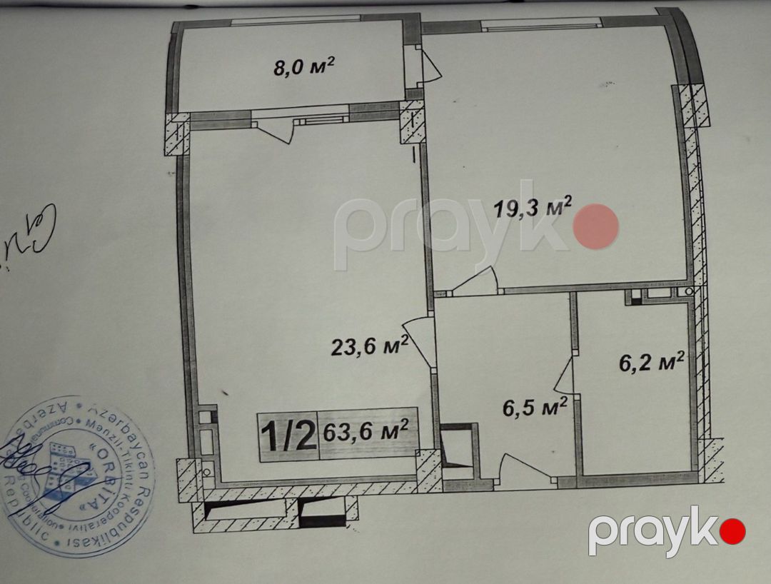 Satılır 1 otaqlı yeni tikili 64 m² — Mənzil, Bakı (4)