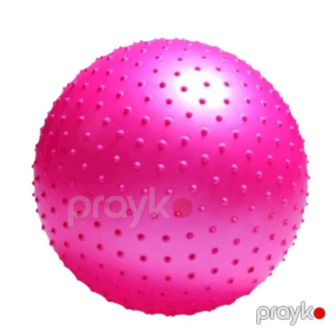 Fitnes topu Kahn_0019 tikanlı, PVC, çəhrayı, 65 sm — Bakı
