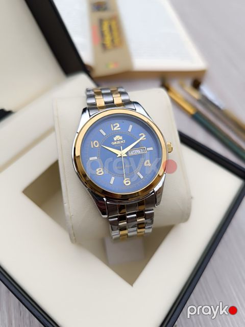 Kişi qol saatı WS 11367 Gümüşü Mavi Qızılı, metal kəmər, dairəvi, 39mm - WS11367S.G.BL — Bakı