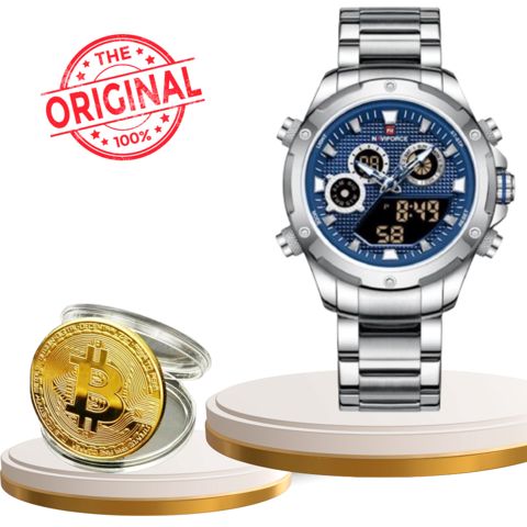 Kişi qol saatı Naviforce 1210 silver/blue 8273ea — Bakı