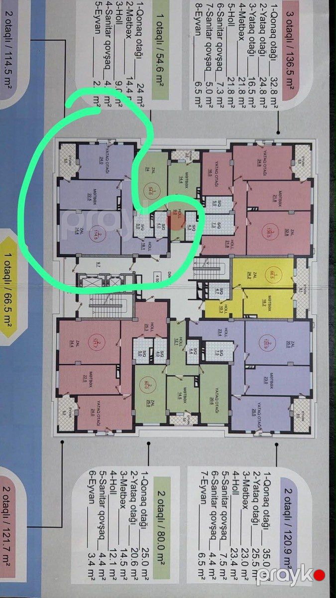 2-otaqlı yeni tikili, Suraxanı r., 114 m² — Mənzil, Bakı (9)