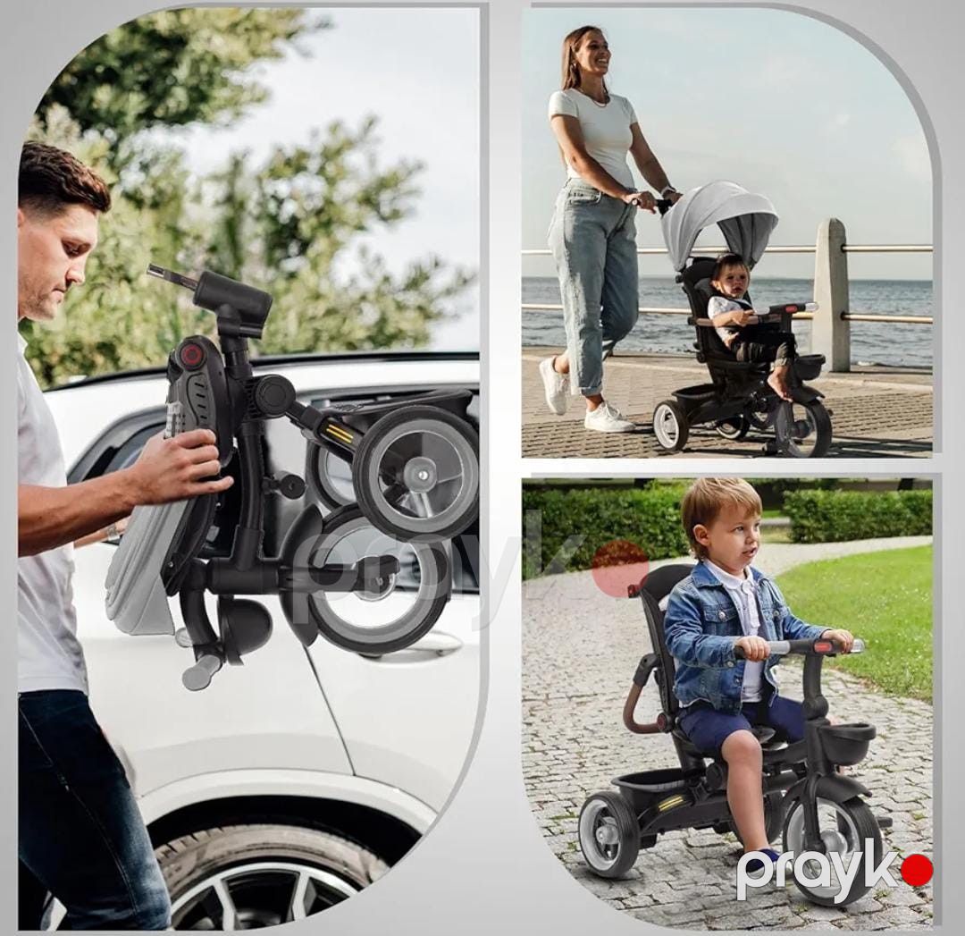 Üçtəkərli velosiped Kidilo, qatlanan, boz — Mallar, Bakı (3)